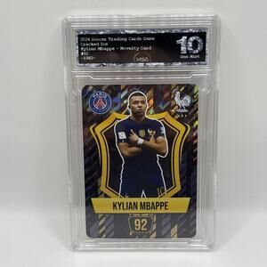 Kylian Mbappe - Holo Foil Soccer Card 2024 - Graded 10 Paris Saint Germain PSG
